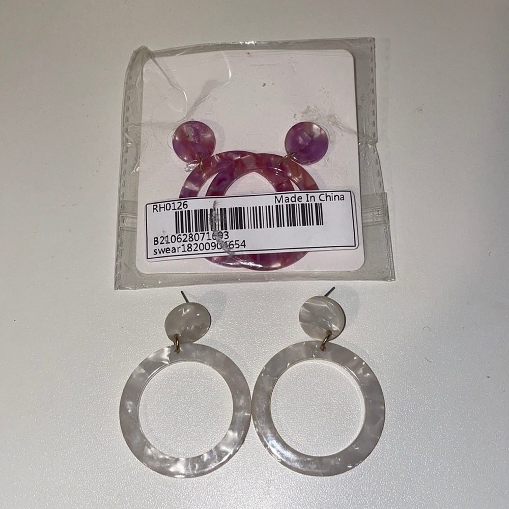 Pink earrings